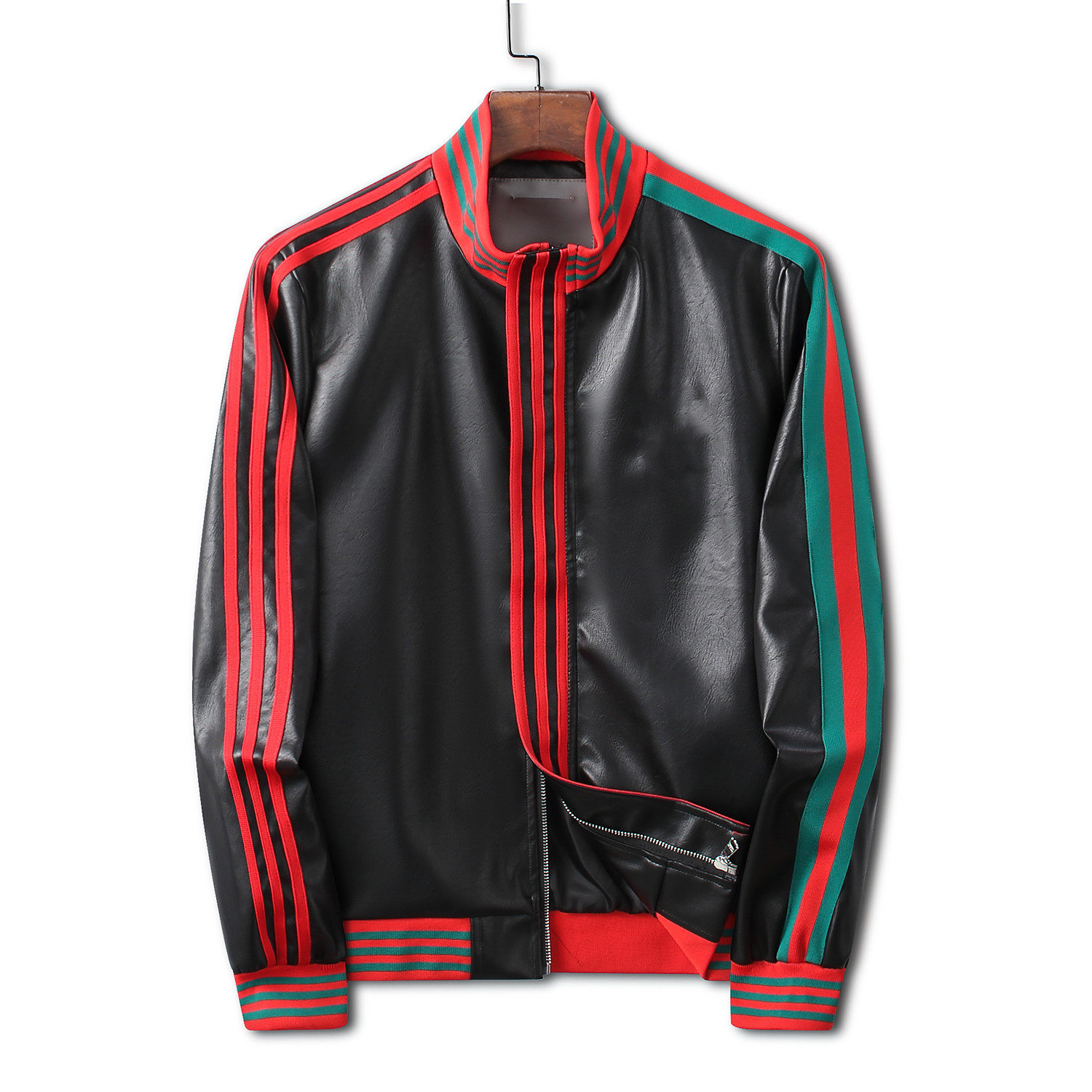 

2022 designer Mens Leather Jacket Spring Autumn Outwear Windbreaker Zipper clothes Jackets Coat Outside can Sport Size -3XL, Customize