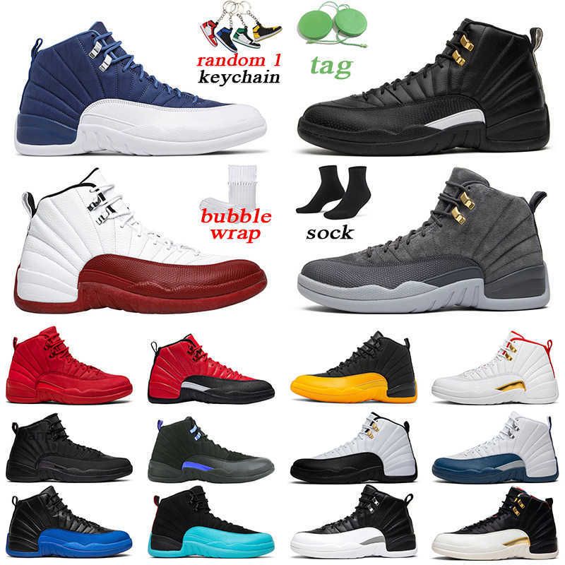 

mens basketball shoes 12s Indigo Gamma Blue White Reverse Flu Game sports sneakers men tra air jordas JORDEN shoe