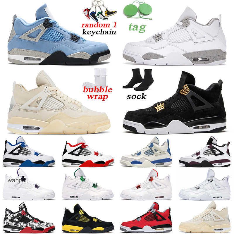 

4s Men Women Basketball Shoes University Blue Black Cat Fire Red White Oreo Jumpman 4 Royalty Mens Trainer s Air Jordas Jorden Shoe, Safety orange