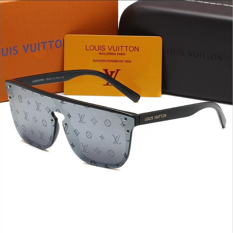 

1082 Top quality hot sunglasses men and women sun glasses Viutonity real Nylon Frame material LVS with glass lenses Male sunglass YSL Louise Viuton louis vuitton BOX