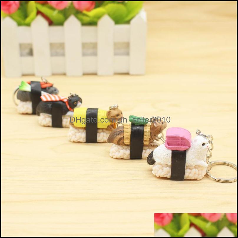 

Pendants Creative Cat Sushi Keychain Key Rings Handbag Hanging Pendants Phone Charms Chain Gift For Kids 5034 Q2 Drop Delivery Home Dhtie