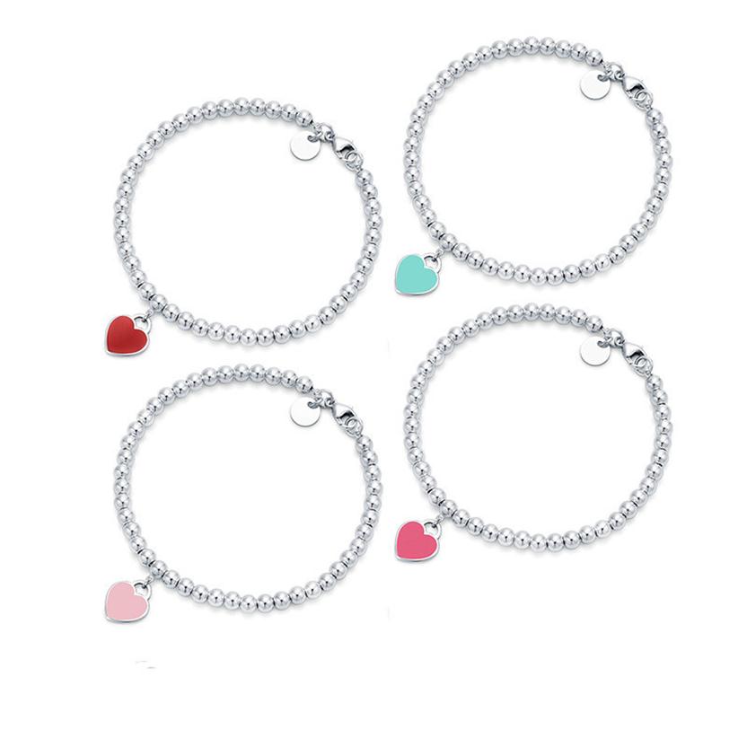 

T Designer Love Hand Link Luxury Brand 4mm Ball Chain Senior Fashion Bracelet Party Wedding Accessories Couple Gifts221i