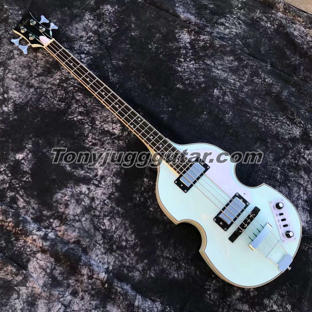 

4 Strings Hofner BB2 Electric Bass Guitar Light Green McCartney Contemporary Violin Guitars China 2 511B Staple Pickups