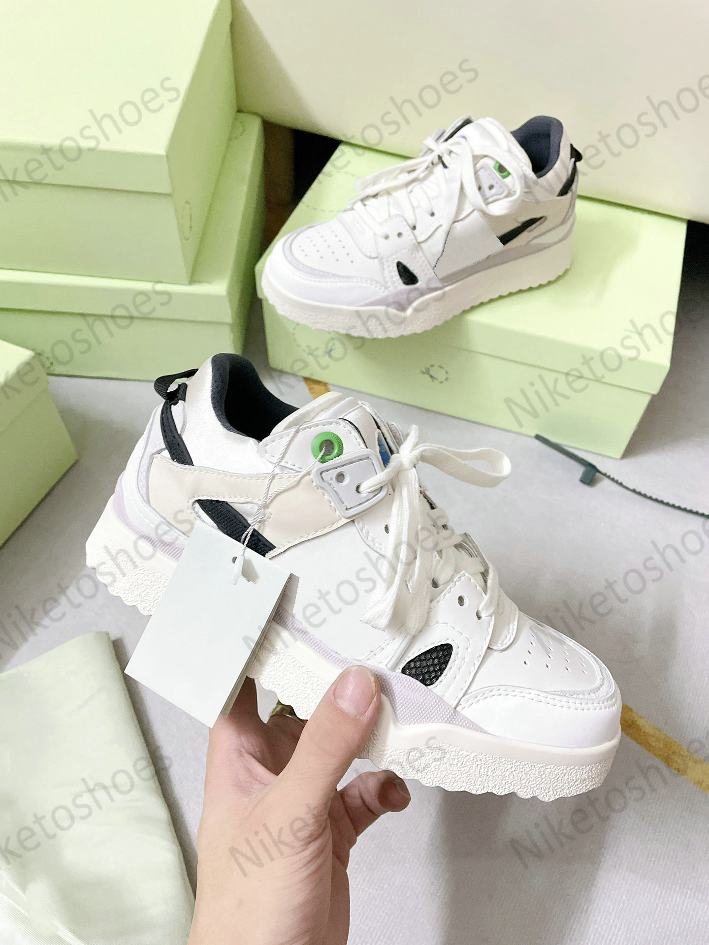 

Out Of Office Low Trainers Women Shoes OOO Men's Sneakers Chunky Trainers Luxurys Designer Sneaker Vintage White Green Arrow Casual Shoe, Color 01