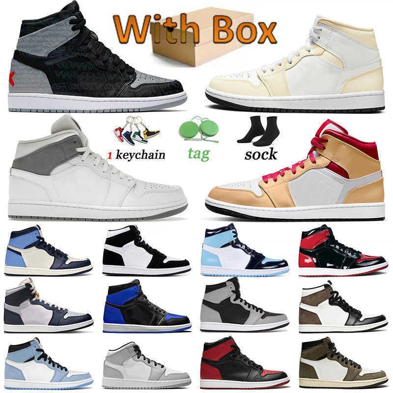 

Original Og 1 Basketballs Shoes Jumpman Trainers Rebellionaire Surfaces Coconut Milk Paris White 1s Men Sports Grey Camo Bred Patent Jordon, B24 36-46 chicago