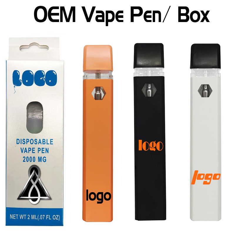 

OEM Box Custom Logo Disposable Vape Pen E Cig Thick Oil Empty 1.0ml Vaporizer Pod Palm Size Starter Kits