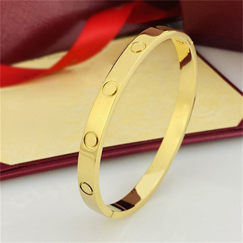 Design de mode dames bracelet titane acier boucle bracelet pour amoureux bracelets de créateurs de luxe bracelets de mariage or rose Thanksgiving