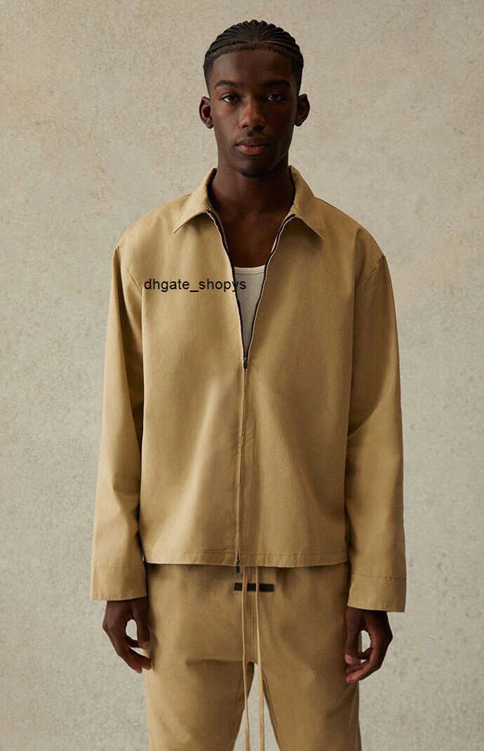 

luxury essentials men' jackets Season 7 double track and wo coach jacket autumn winter coats of god fear, Khaki