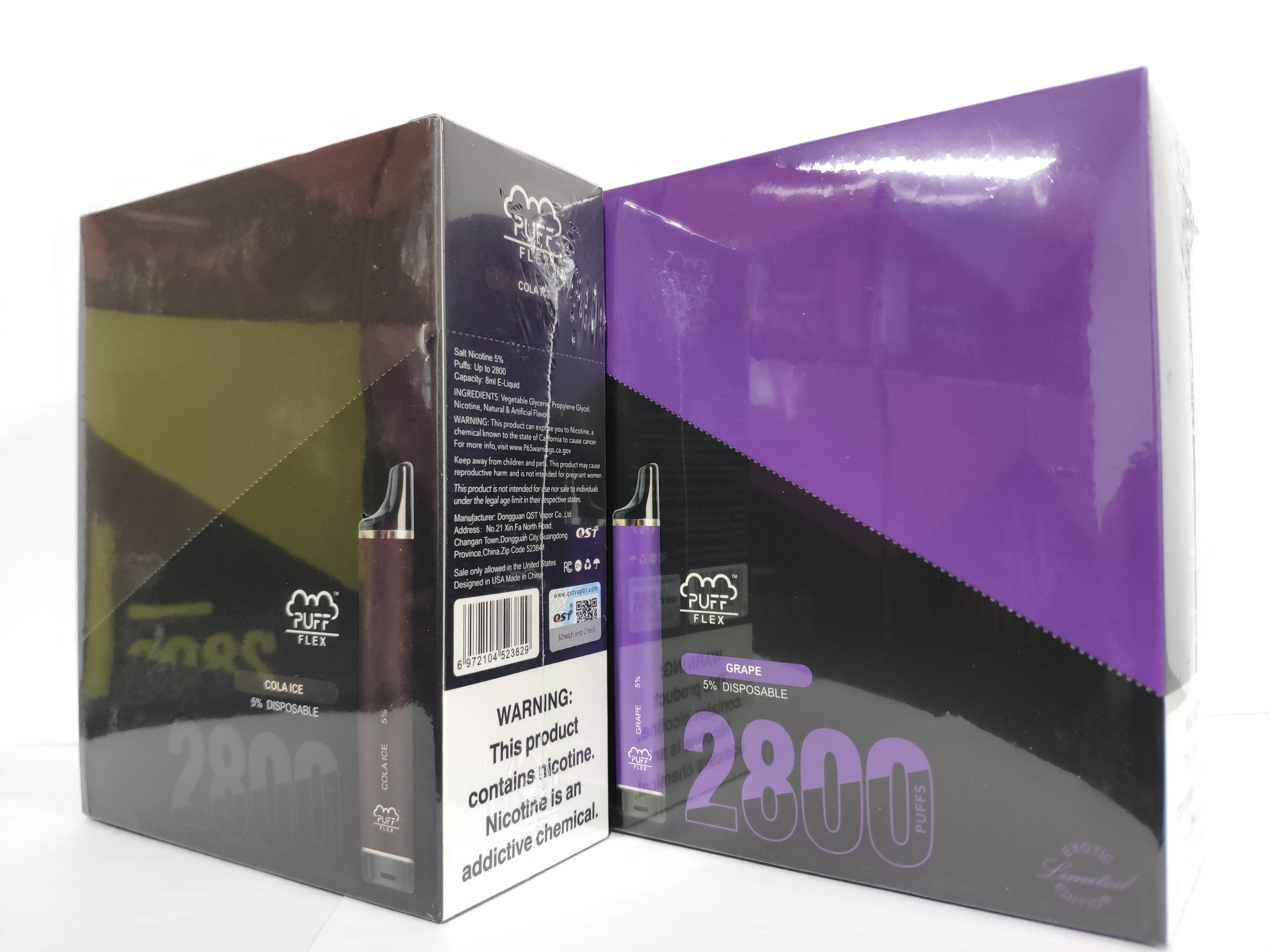 

No Tariff Original Disposable E Cigarettes Puff Flex 2800 puffs Wholesale Vape