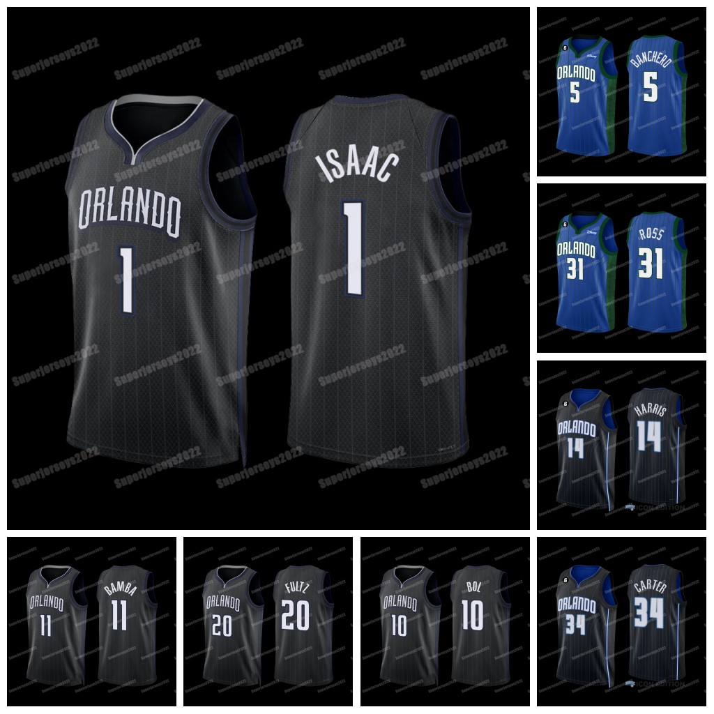 

Orlandos 2022-23 City Edtion Basketball Magics Jersey Jonathan Isaac Markelle Fultz Wendell Carter Jr. Gary Harris Terrence Ross Paolo Banchero Mo Bamba, Black