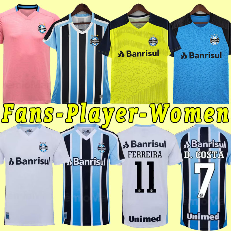 

22 23 Gremio soccer jerseys D.COSTA Guild GIULIANO 2022 2023 RAMIRO Geromel LUAN MAICON Fernandinho Homens Mulher Criancas training football shirts Fans Player, Away+patch