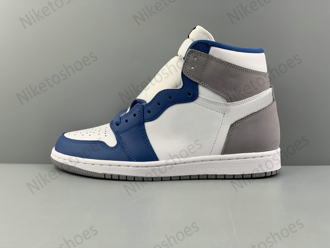 

Basketball Shoes Athletic Ture Blue 1 High Og True Blue/white-cement Grey 1s Sports Sneakers Women Men Outdoor Trainers Dz5485-410, 02