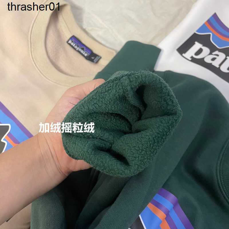 Men&#039;s Hoodies designer Sweatshirts Patagonias winter plush letter couples pullover sweater men women Streetwear hoodie-image-819647060