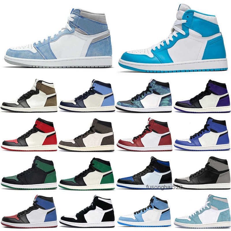 

2022 2021 Retro Basketball Shoes 1 Men's 1s Turbo Green Hyper Royal Unc Dark Mocha Obsidian Tie Dye Court Purple Bred Toe Cac Jordon, Top 3