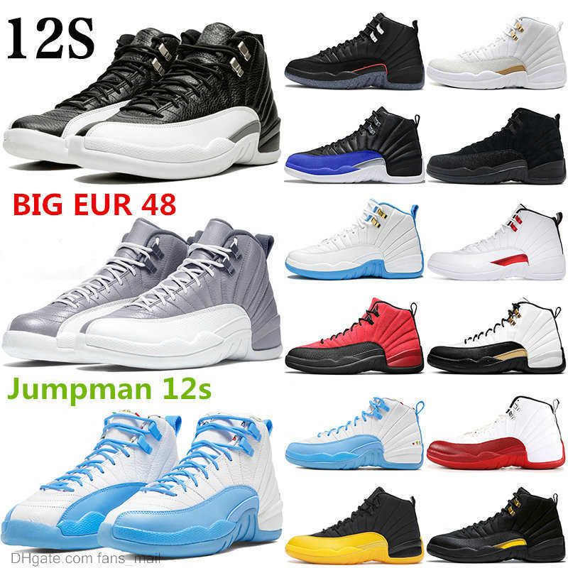 

BIG EUR 48 Jumpman 12s Basketball Shoes 12 Stealth Hyper Royal University Blue Black Royalty Taxi Playoffs 2023 Utility Cherry Low Easter jo, #6 flu game size 40-47