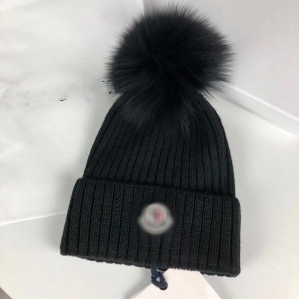 

Designer Winter Knitted Beanie Woolen Hat Women Chunky Knit Thick Warm faux fur pom Beanies Hats Female Bonnet Beanie Caps 9 colors, M4