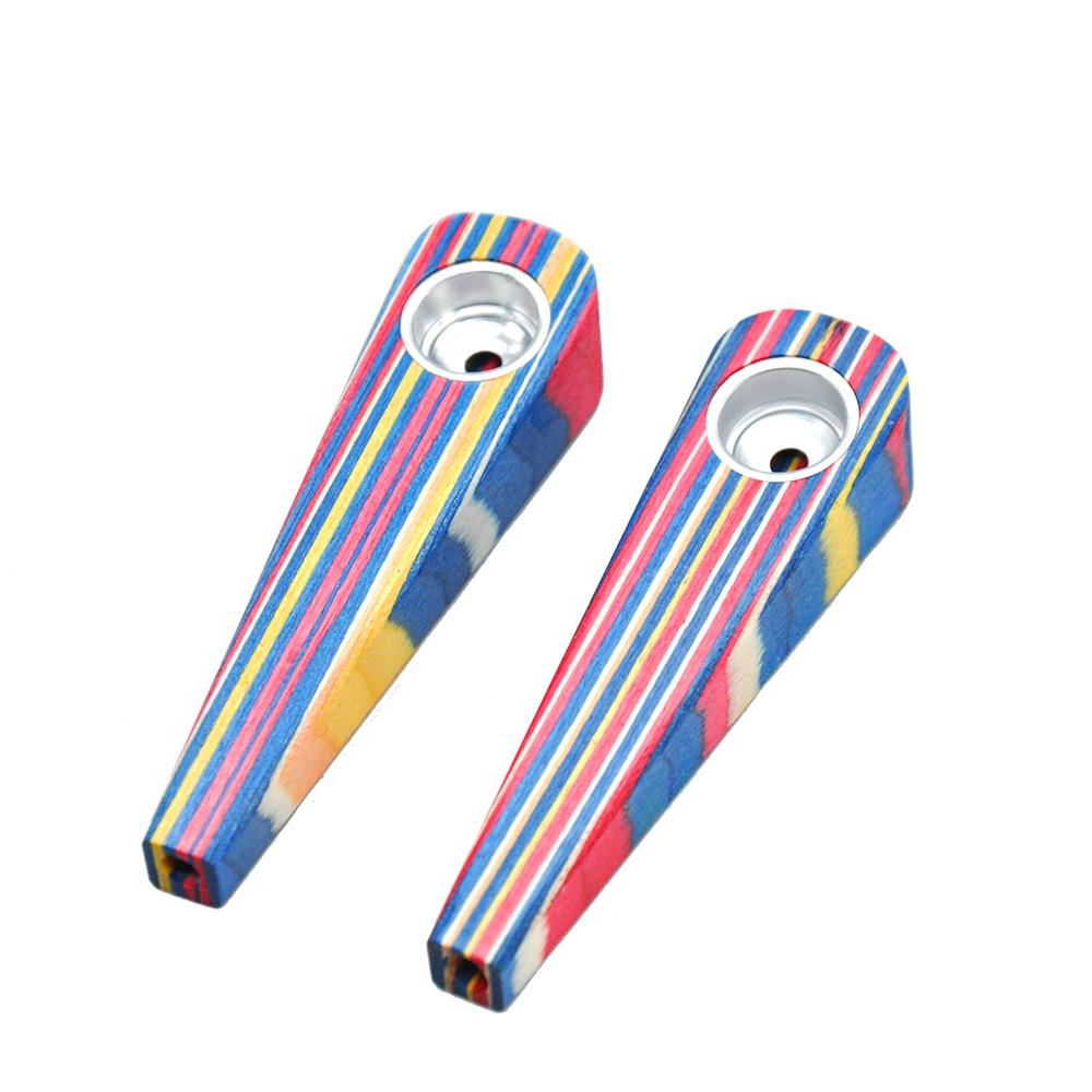 

Metal Pipe Guitar Tobacco Hand Pipe for Smoking Multicolor Wood Length 80 mm Creative Dry Herb with bowl