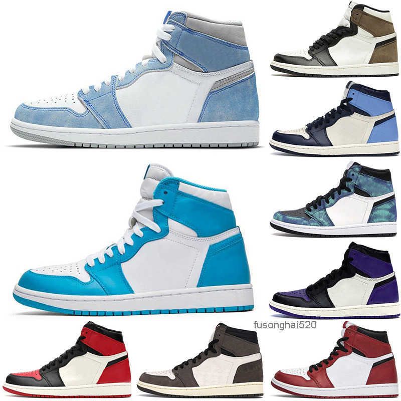 

2022 2021 Men's Basketball Shoes 1s Sports 1 Sneakers Obsidian Game Royal Top 3 Shadow Pine Green Dark Mocha Unc Tie Dye Bred Toe Jordon