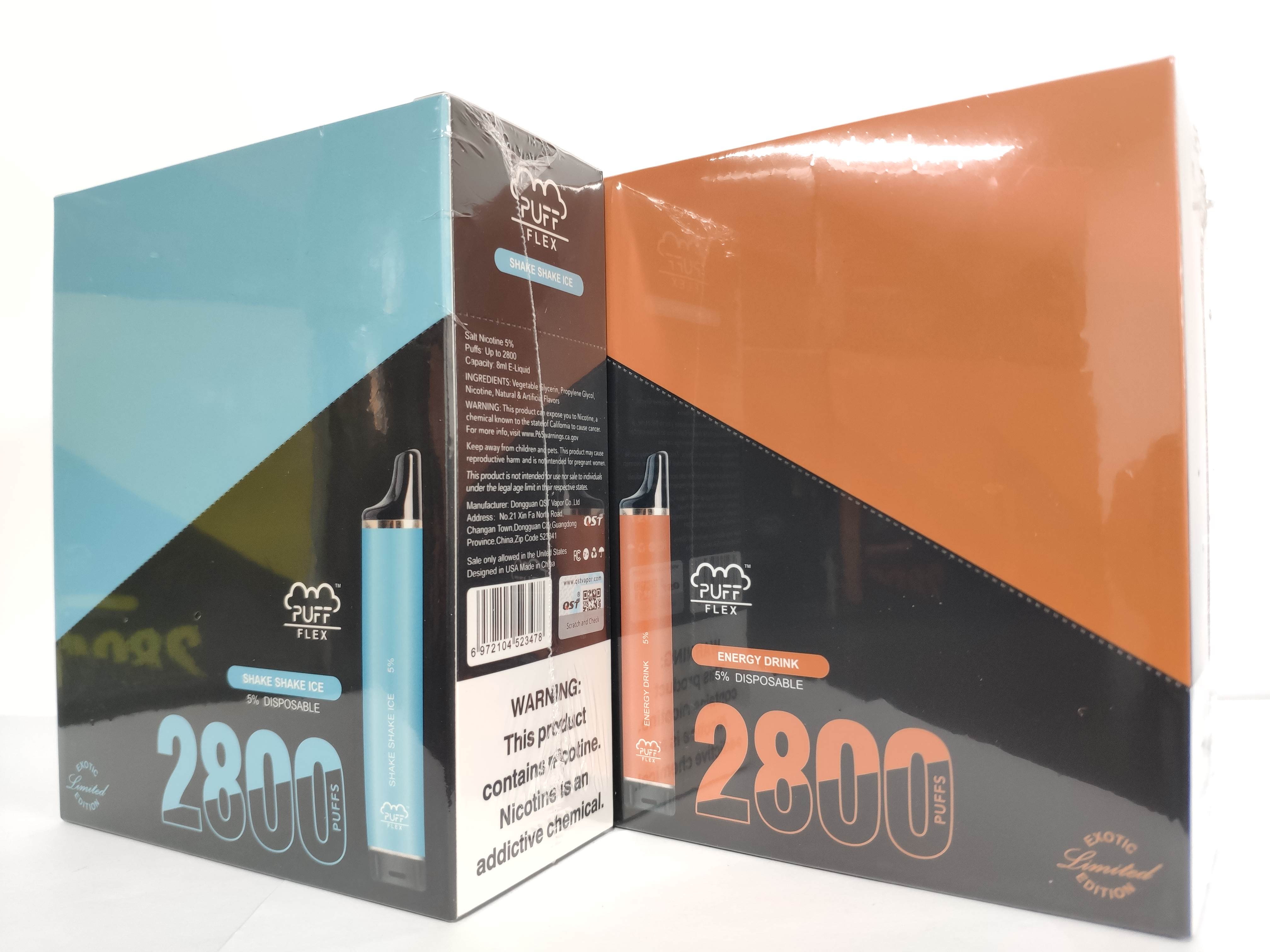 

No Tariff Original Disposable Electronic Cigarettes Puff Flex 2800 puffs Wholesale Vape bar