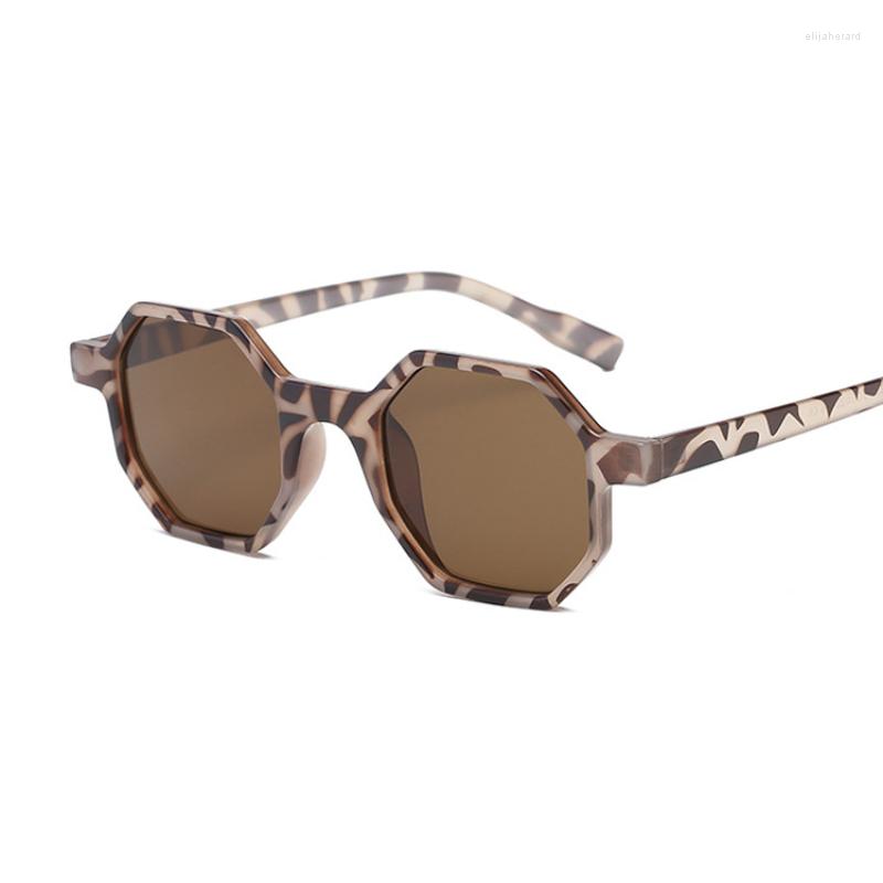 

Sunglasses 2022 Brand Designer Fashion Octagon Vintage For Women Small Frame Sun Glasses Ladies Retro Clear Mirror Eyewear