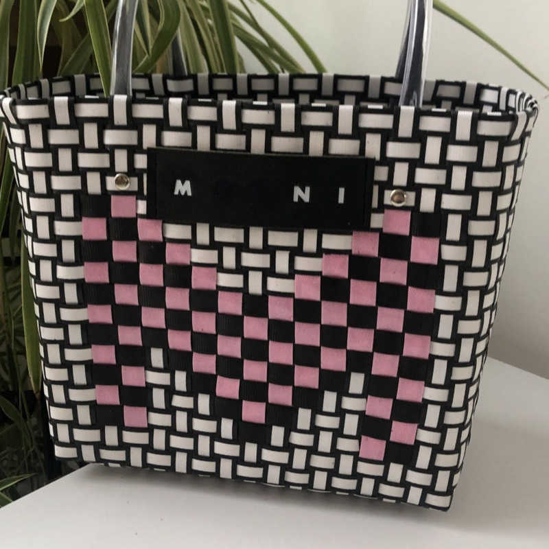 

Women fashion handbag mai designer bag woven tote bag large capacity shopping bag lady shoulder handbags holiday basket, No.1