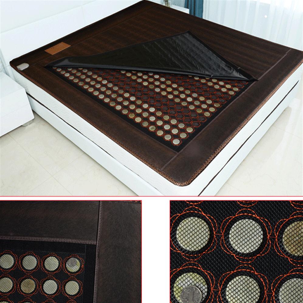 

Jade Stone Mat Therapy Mattress Natural Real Tourmaline Heating Therapy Mat Health Care Mattress Gift for Parents158H