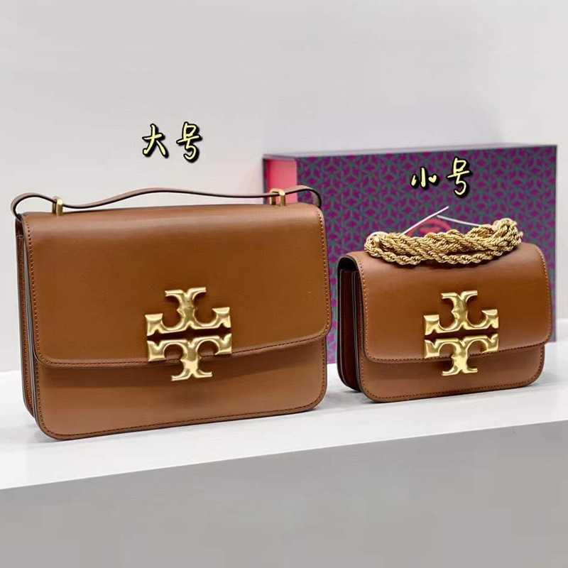 

Handbags T0ryburchs Designer 2022 Female Eleanor Flap Cowhide Tofu Single Gold Brick Small Square Shoulder Crossbody Bag, White