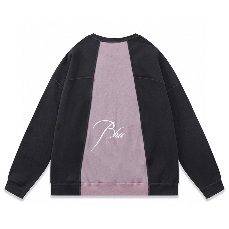 

USA Vintage Embroidery Patchwork Hoodie 22fw Autumn Winter Fashion Men Women High Street Cotton Pullover Sweatshirt, Black