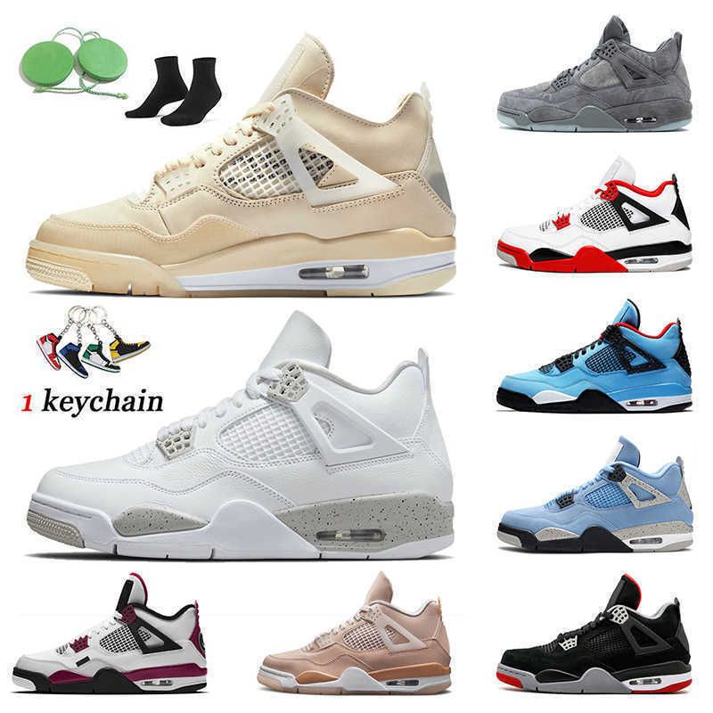 

4s Basketball Shoes Jumpman Women Mens Trainers 4 Sail White Off Oreo Fire Red Wild Things University Blue Court Purple Undefeated Jordon, C47 pine green metallic 36-47