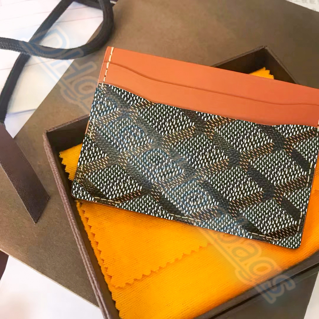 

fashion Genuine Leather Purse bag card holder single designers wallet Men Women's Holders Coin Lambskin Mini Wallets Luxurys Key Pocket card case keychain wristlets, Carton