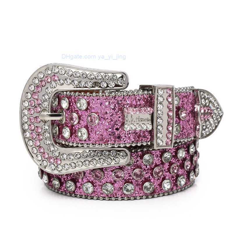

mens belt belts for men designer 2023 Belt Bb Simon Belts for Men Women's Shiny Flower Buckle Belt bbs citrura uomo Diamond Rhinestone yayijing flash of ligh, Red
