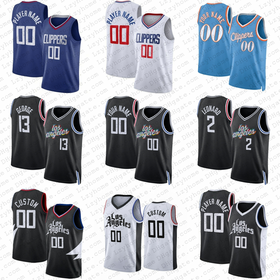 

Kawhi Leonard Russell Westbrook Paul George Custom Basketball Jerseys Terance Mann Ivica Zubac Norman Powell Eric Gordon 2023 City Nah'Shon Hyland Mason Plumlee, Mens
