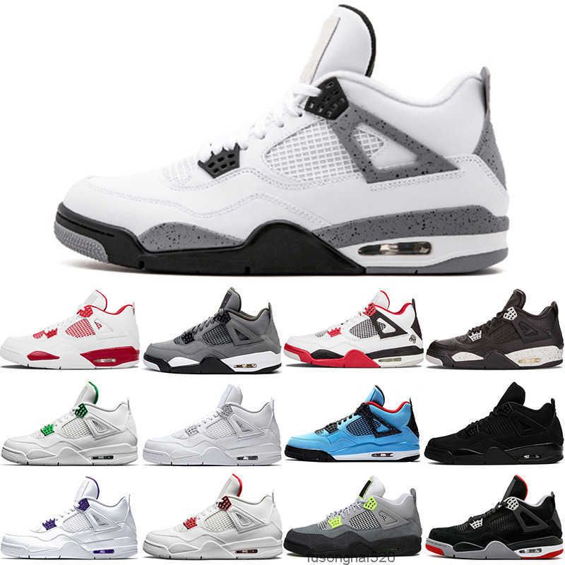 

2023 New Hot Original 4s Basketball Shoes 4 Men Black Cat University Red Neon Court Purple Bred Alternate Motorsport Orange Metallic Cool Jo