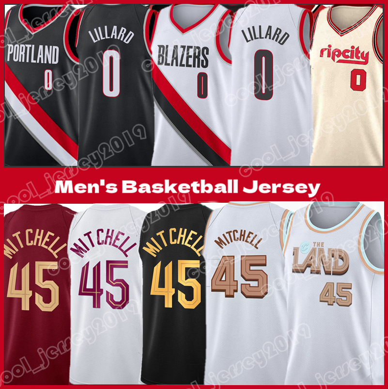 

2023 New Clevelands Donovan 45 Mitchell Cavalier basketball Jersey Damian 0 Lillard Mens Blazer jerseys Collin 2 Sexton Evan 4 Mobley, Mens jersey