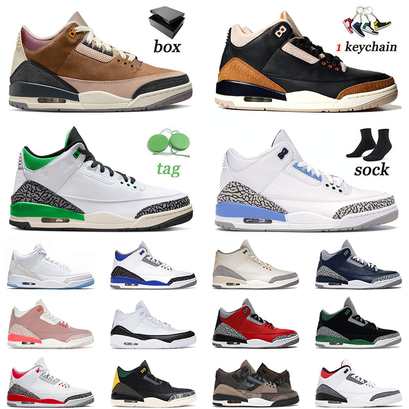 

Box With 2023 Mens Basketball Shoes Top Jumpman 3 3s Og Snekaers Archaeo Brown Racer Blue Muslin Men Women Trainers Runners Big Size US13 14 15 16 EUR47 48 49 50, C41 pine green 40-47