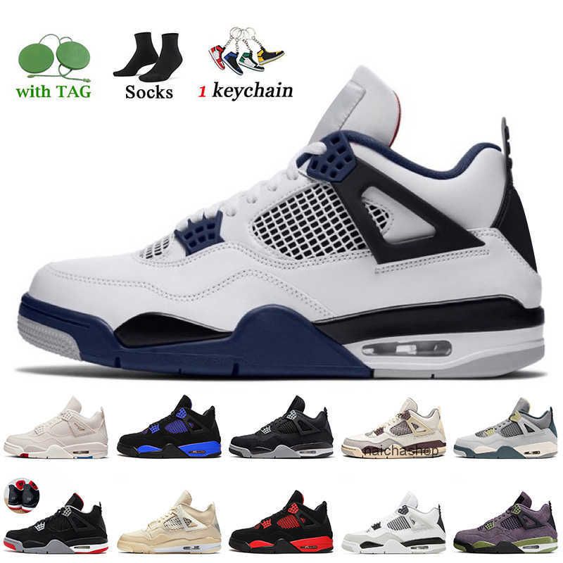 

Shoes 4s Midnight Navy Jumpman 4 Mens Women Basketball Shoes Craft Blue Red Thunder Canvas Military Black Cat Canyon Purple White Oreo Sail, D13 uv reactive 36-47