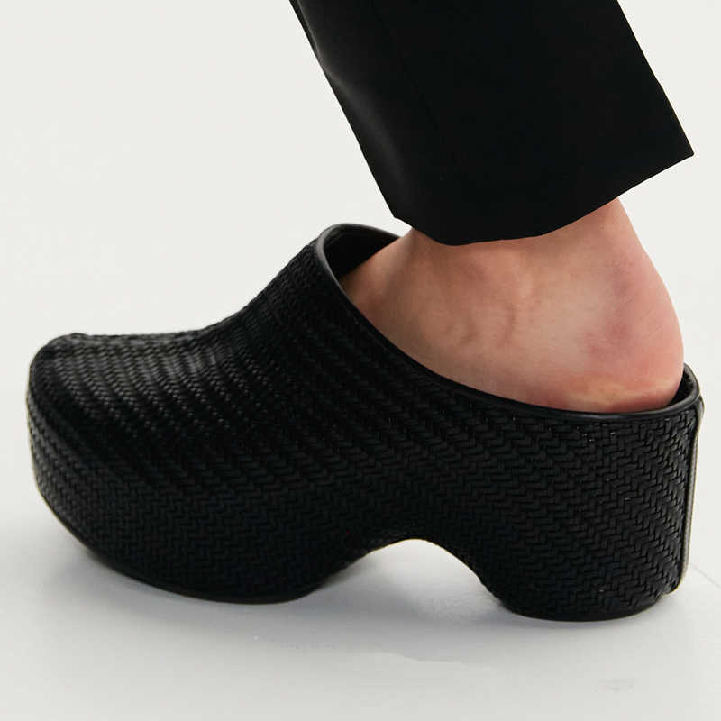

Women Mules Flat Shoes Platform Slippers Lady Sandy Beach Vacation Thick Sole Slides Party Shoes Woman Thick Mid Heels Sandals, A-1