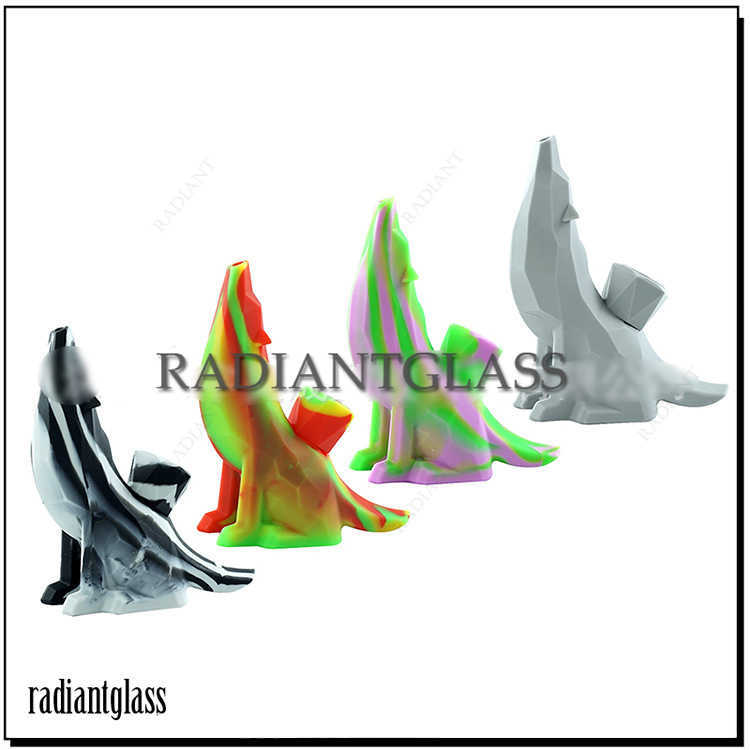 

Smoking Novelty pipe Silicone Wolf like Glass Spoon Pipe Tobacco Wholesale China
