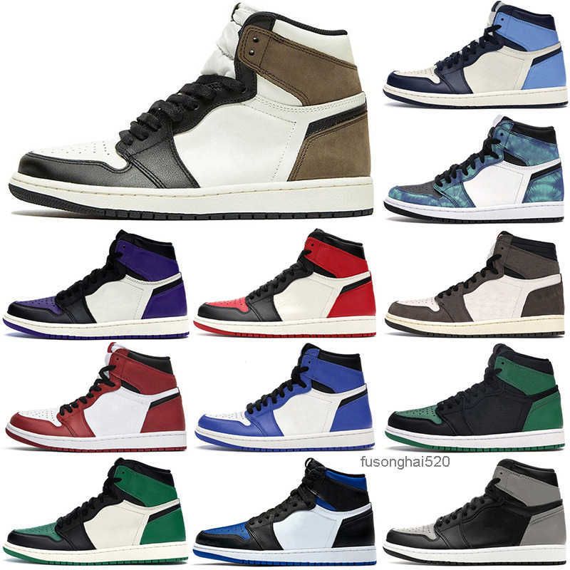 

2022 2021 Hotting Original Jumpman 1s Basketball Shoes 1 Men's Turbo Green Hyper Royal Unc Dark Mocha Obsidian Tie Dye Court Purple Jordon, University blue