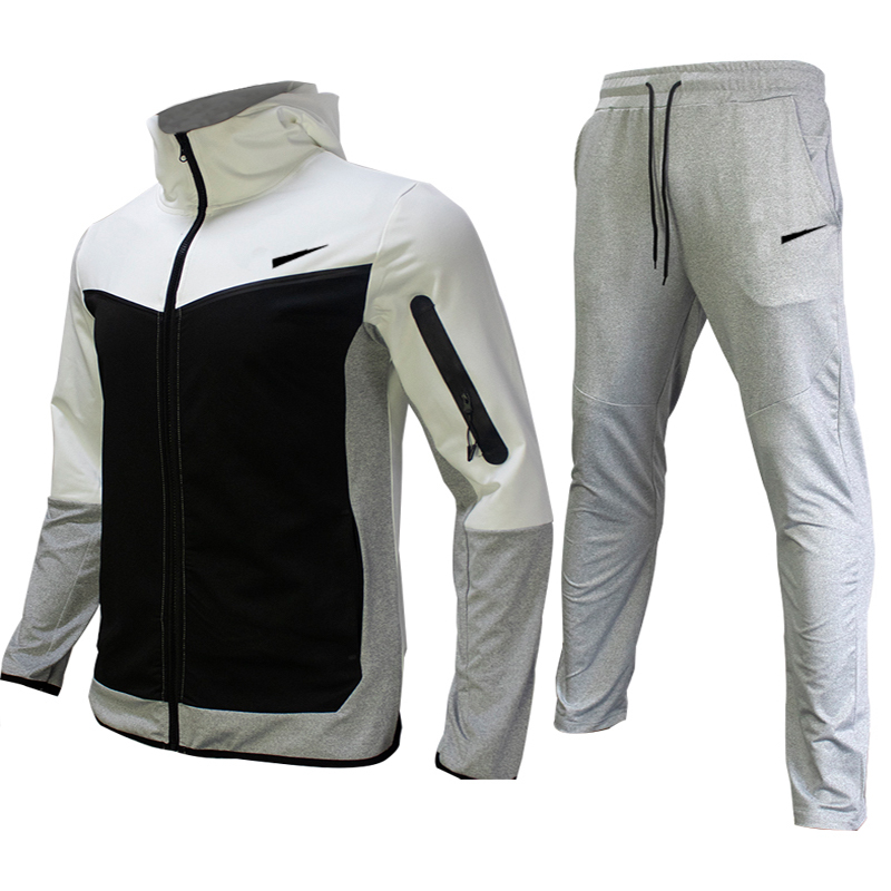 

Casual Tracksuits Men Autumn Zipper Jackets and Pants 2 Pieces Sets Male Slim Fit Sportswear Suit Fashion Patchwork Clothes, Make up for price