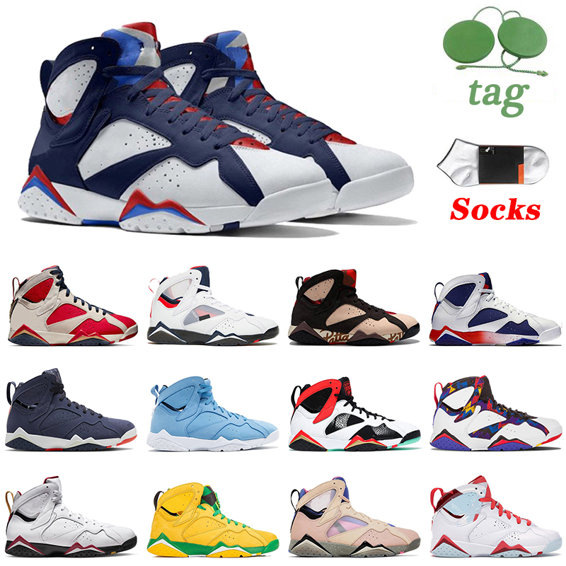 

2023 Jumpman 7 7s Fashion Designer Basketball Shoes Women Men PSGs Trophy Room GREATER CHINA White Green University Blue Hare Raptor VII Trainers Sneakers Size 36-47, C13 36-40