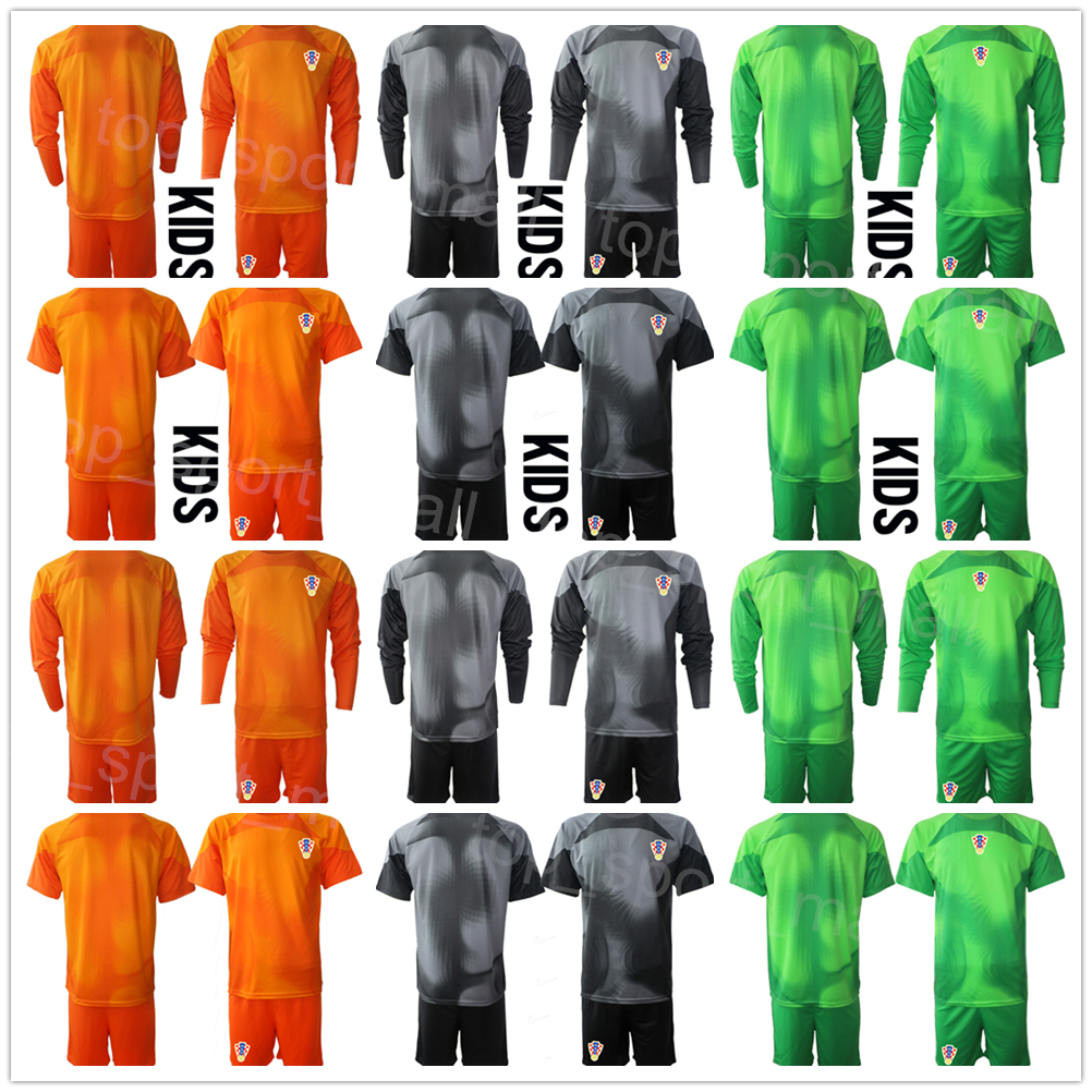 

National Team Goalkeeper GK Long Sleeve Soccer 1 Dominik Livakovic Jerseys Set 23 Danijel Subasic 12 Lovre Kalinic Ivo Grbic 2022 World Cup Football Shirt KeLuoDiYa, Kids