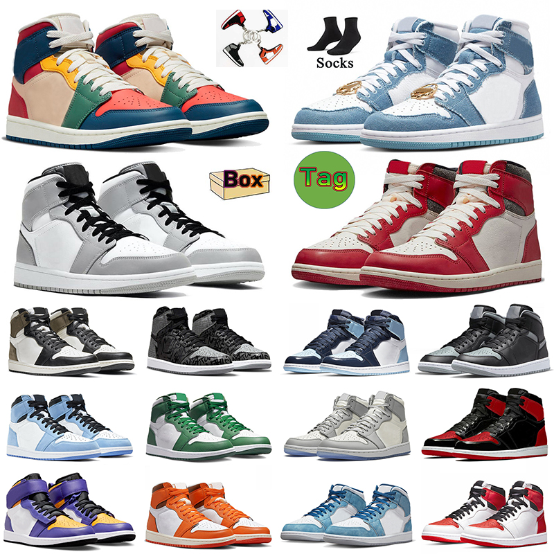 

Jumpman 1 Basketball Shoes 1s High Og Starfish Lost Found Heirloom J1 Women Mens Trainers Fragment Wolf Grey Unc Dark Mocha Sneakers, Mid french blue 36 -46