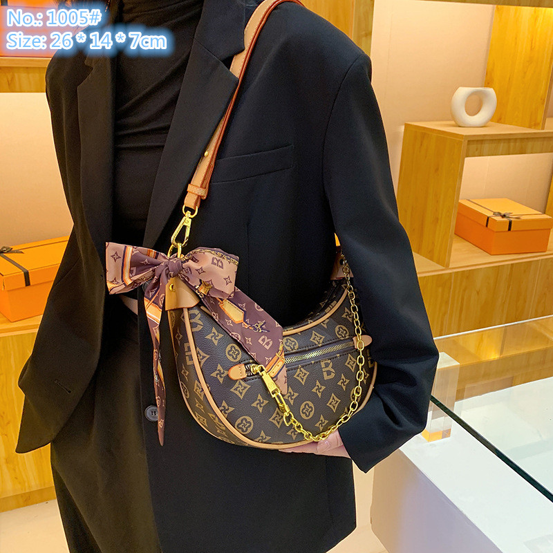 

Wholesale factory ladies shoulder bags elegant contrast leather handbag sweet ribbon bow underarm bag street personality chain fashion backpack, Coffee-1005#