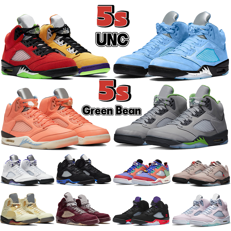 

2023 jumpman mens basketball shoes 5 5s retro UNC Green Bean Crimson Bliss what the Concord Racer Blue noir easter aqua Doernbecher raging red top 3 men sneakers, 31 top 3