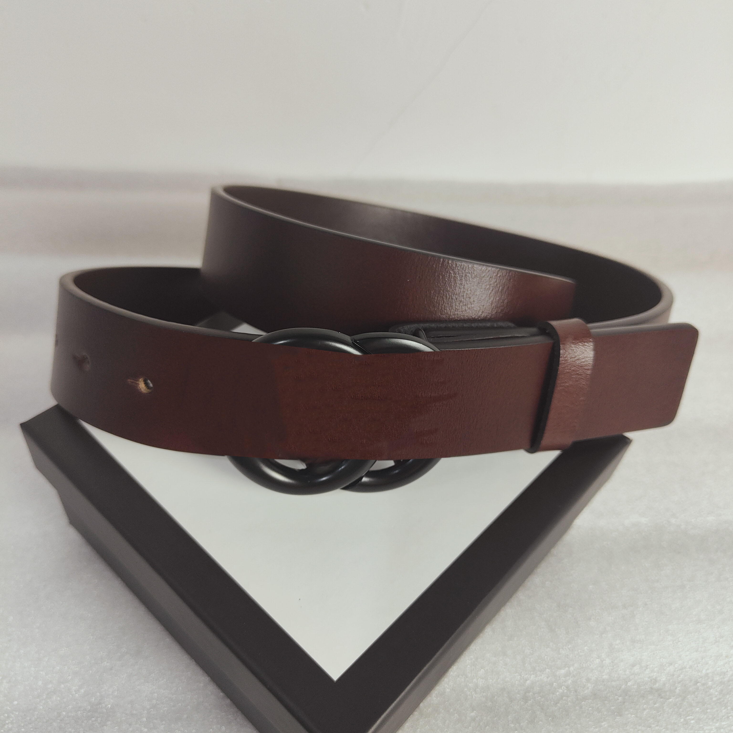 

Men designer belts for woman leather belt quality waistbands classic fashion black silver bronze buckle genuine leather cowskin gift waistband wholesale with box, Width 4.0cm with box