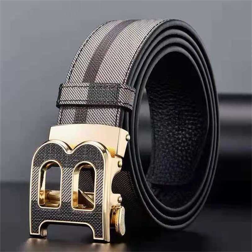 

Designer Belts Burbrerys Belt Mens belt head layer cowhide bbuckle young peoples business highgrade fashion versatile automatic buckle pants, Black