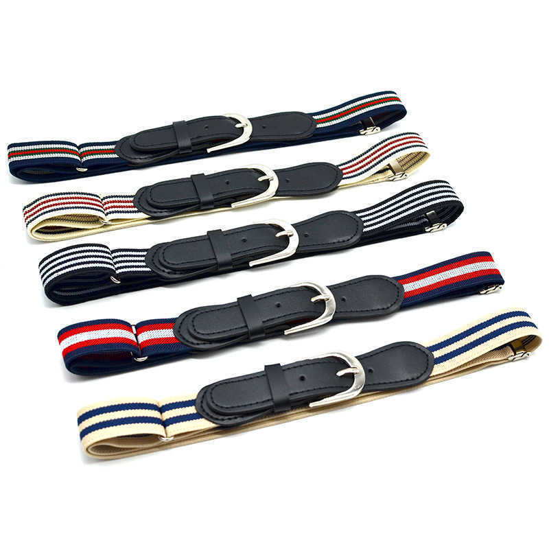 

Mix Wholesale Children Elastic Striped Adjustable Waist Belts Leather Cover Pin Buckle For Kids Baby Toddler Fashion Pants Jean Trousers, Multi-color