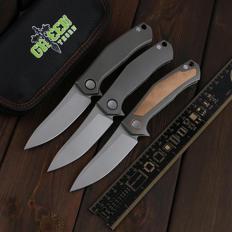 

Green thorn poker limited edition D2 blade titanium alloy handle camping outdoor survival knife practical knife EDC tool238u272r