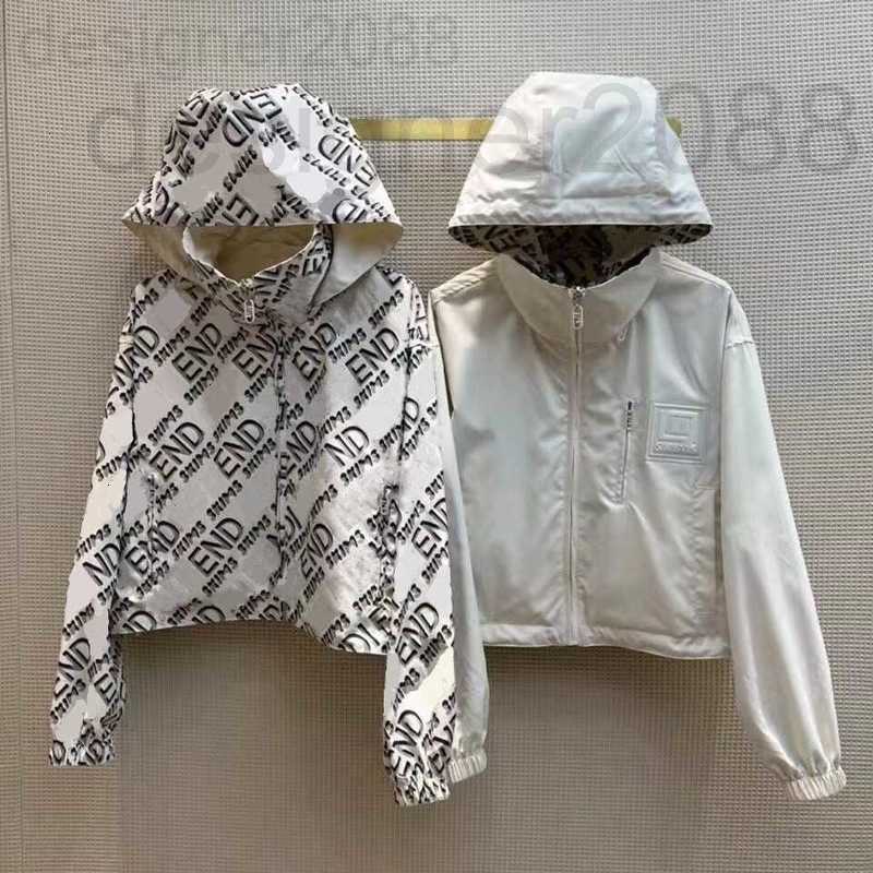 

Women' Jackets designer Designer 2022 Capsule Collection Hooded Fashion Reversible Full FF Long Sleeve Jacket SG9Q, Ivory